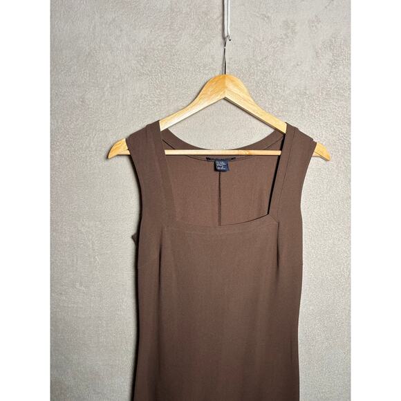 Boston Proper Brown Square Neck‎ Sleeveless Maxi Bodycon Dress Size Small - Picture 4 of 7